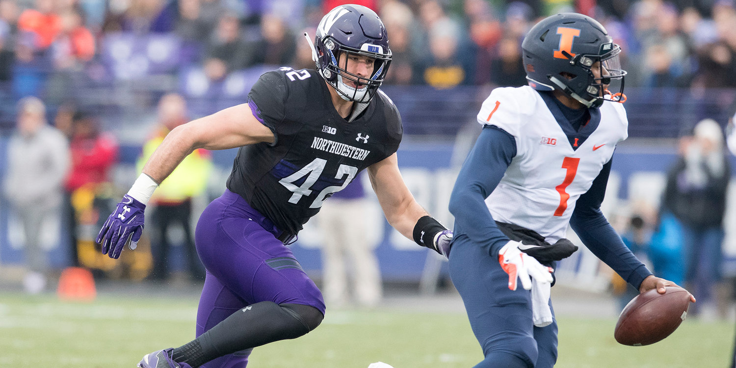 Former Katy High star and Northwestern standout Paddy Fisher is expected to be selected in this week’s NFL Draft. Fisher was a leader on the Tigers’ 2015 undefeated state championship team and was Big 10 Linebacker of the Year last season at Northwestern.